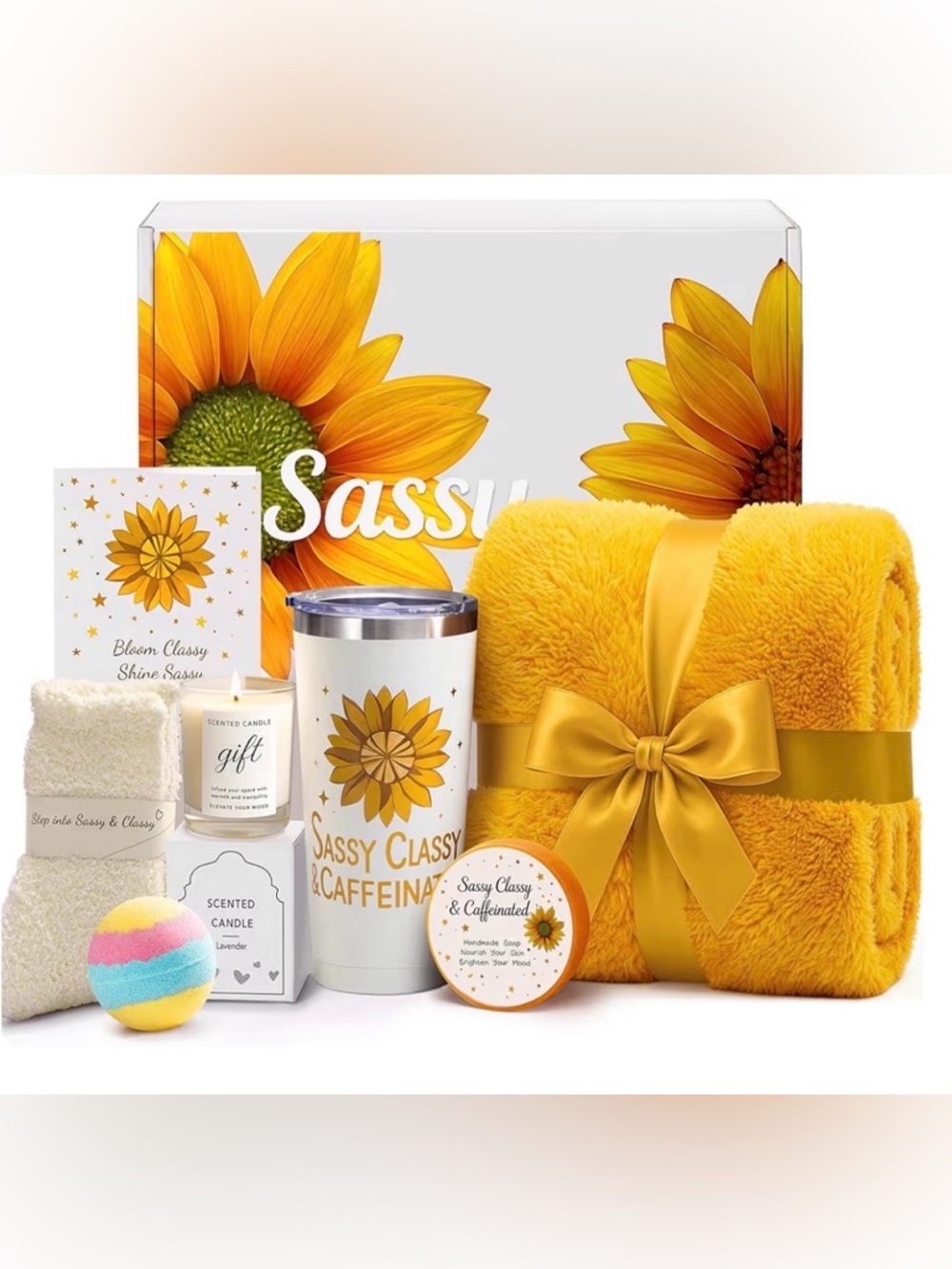 Yellow Sassy Bath & Body Gift Set NWT/NIB